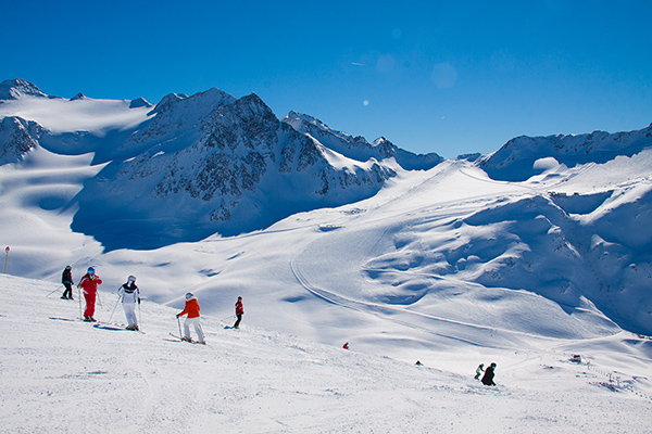 Herrliche Skipisten in der Alpin Arena Schnals